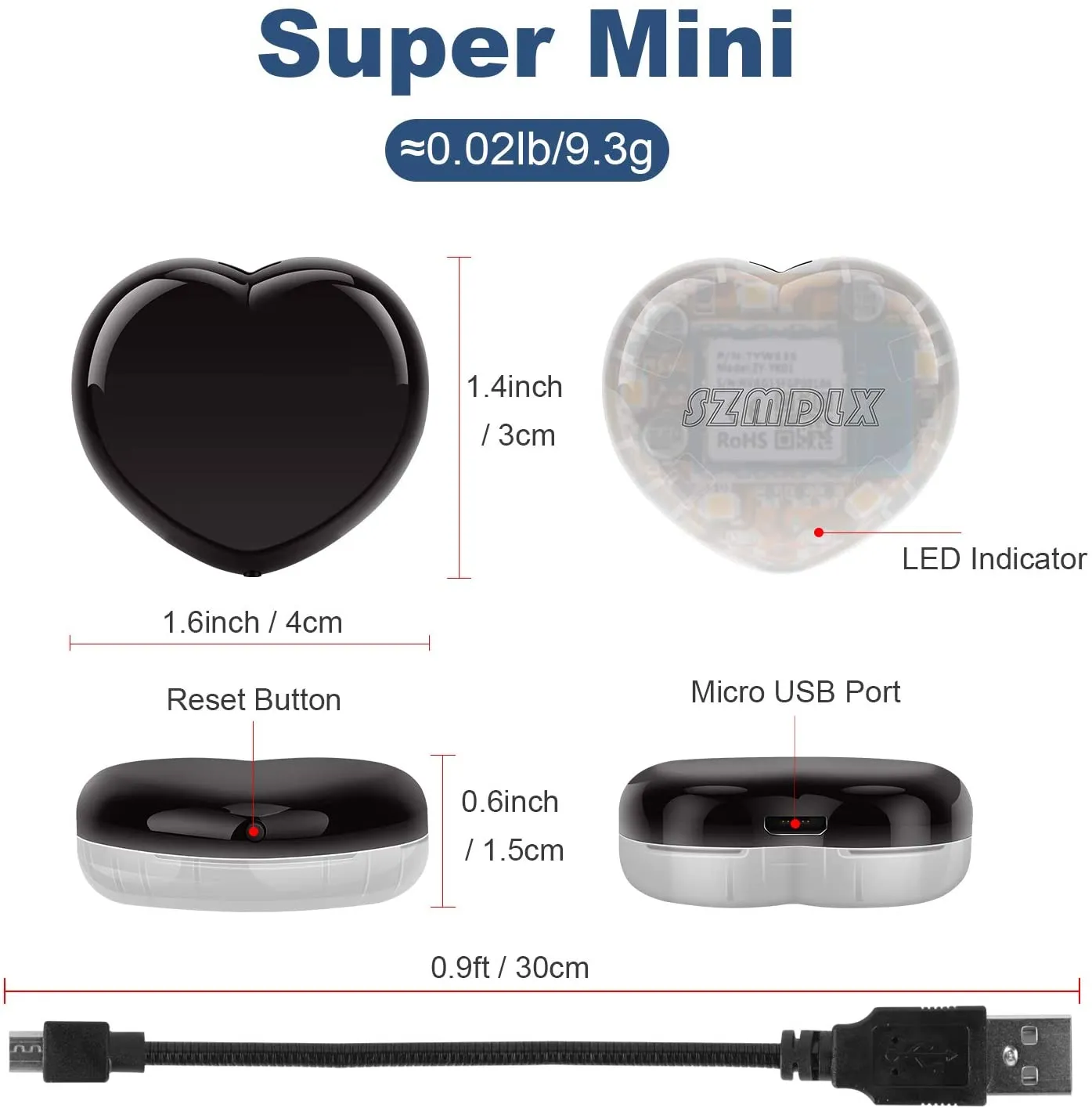 Heart-Shaped SZMDX Infrared Hub alt text