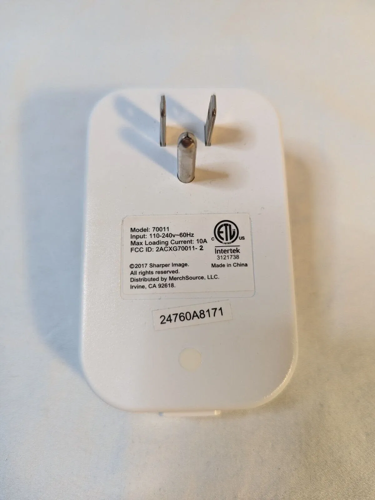 Plug back Plug front